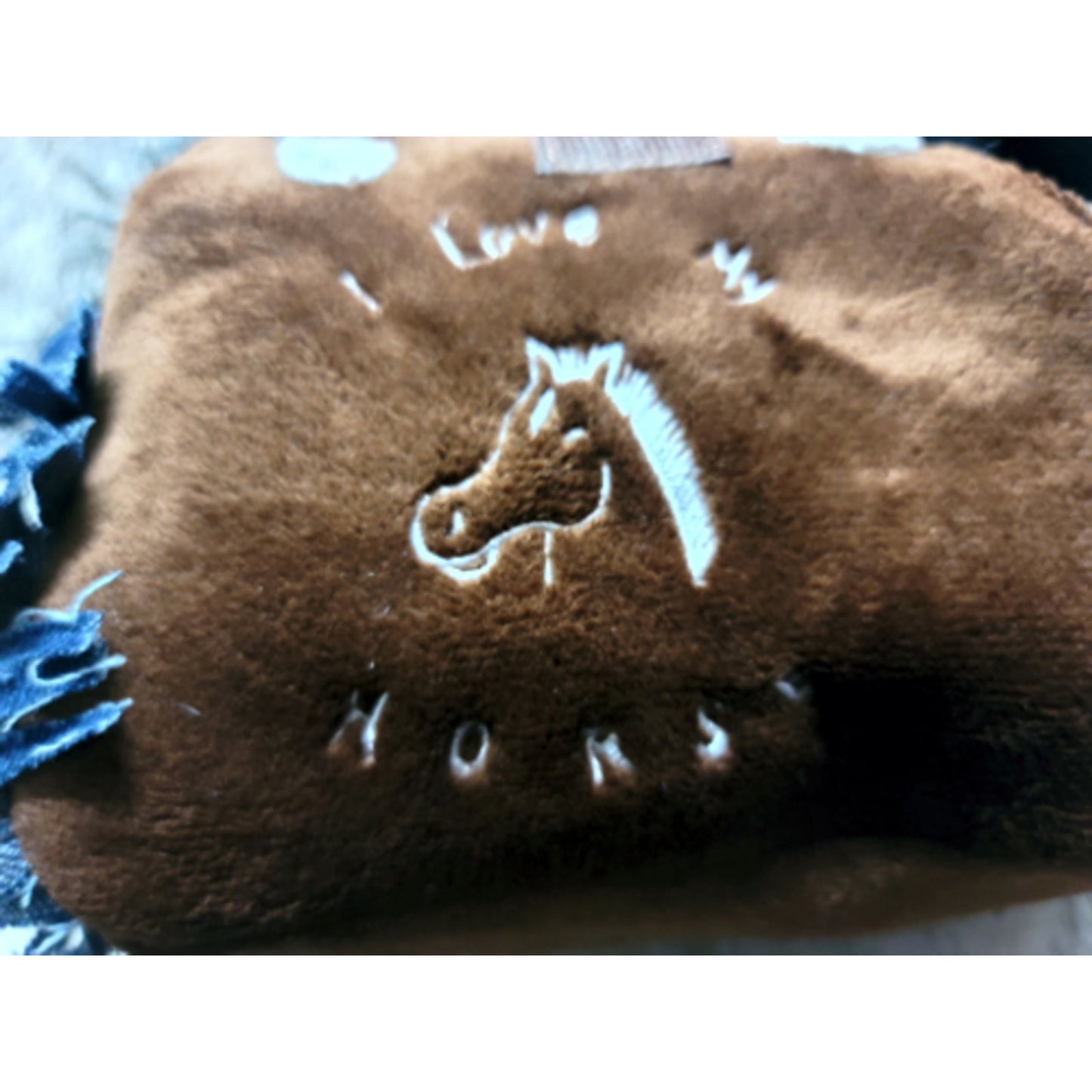 Plush Pony Purse! Great for Kids! Brown plush purse with Black Horse Plush