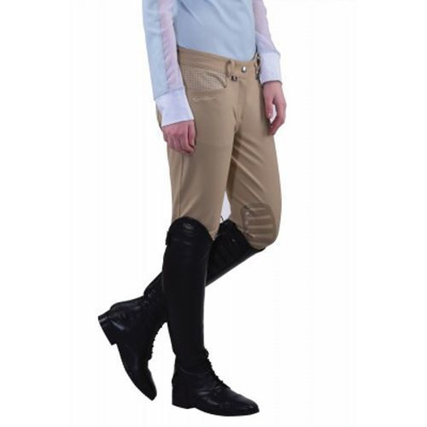 Equine Couture Ladies Oslo Knee Patch Breeches Safari size 26
