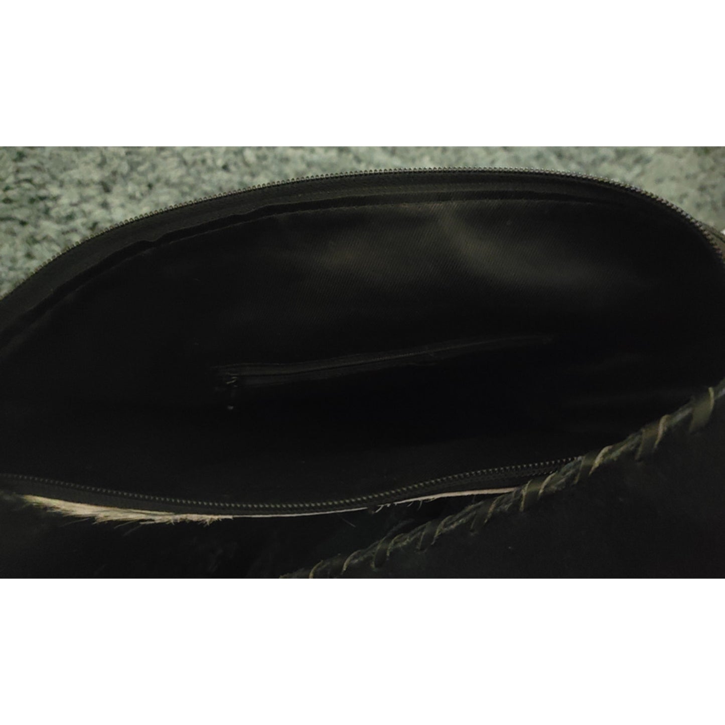 Western Hair On Cowhide Ladies Purse NEW Suede Back Whipstitch