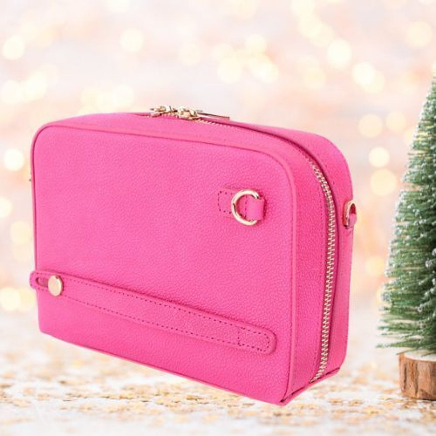 Montana West Genuine Leather Clutch Crossbody NEW Pink
