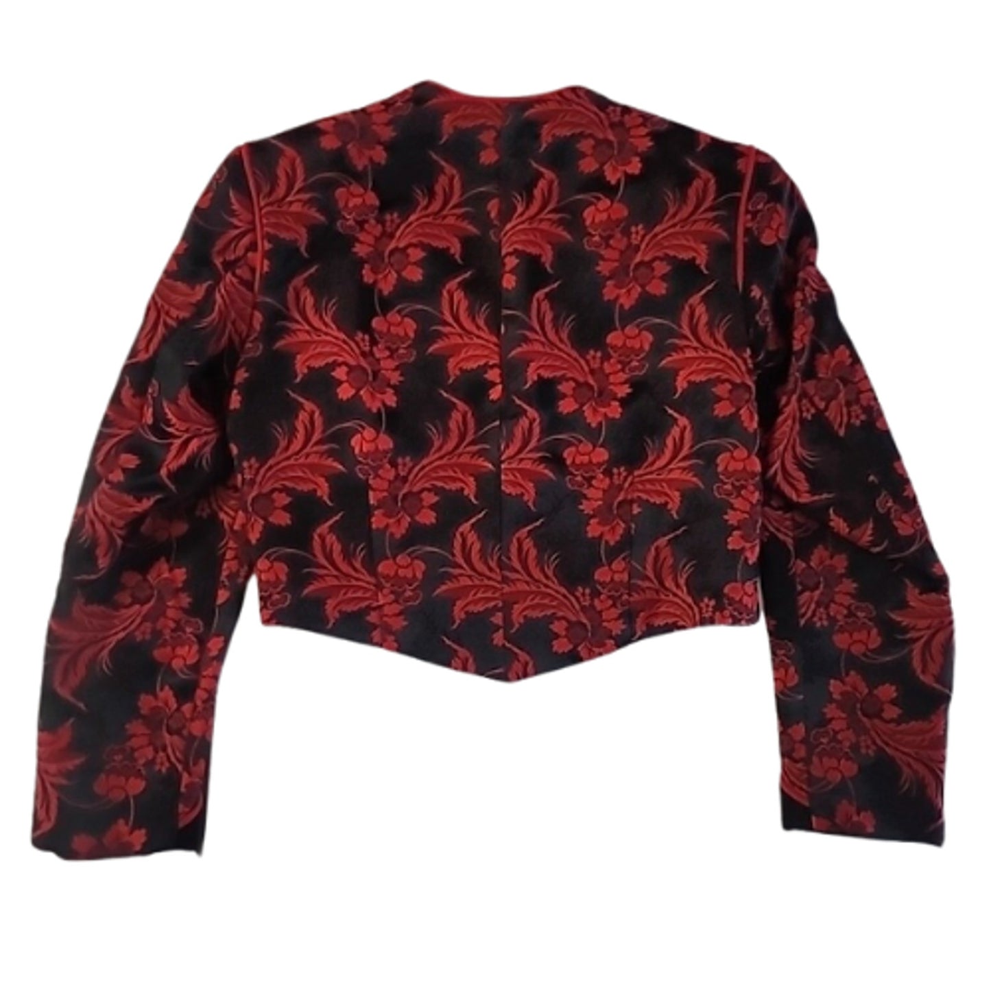 Show Season Custom Show Jacket Red Floral Leaves Pre-owned