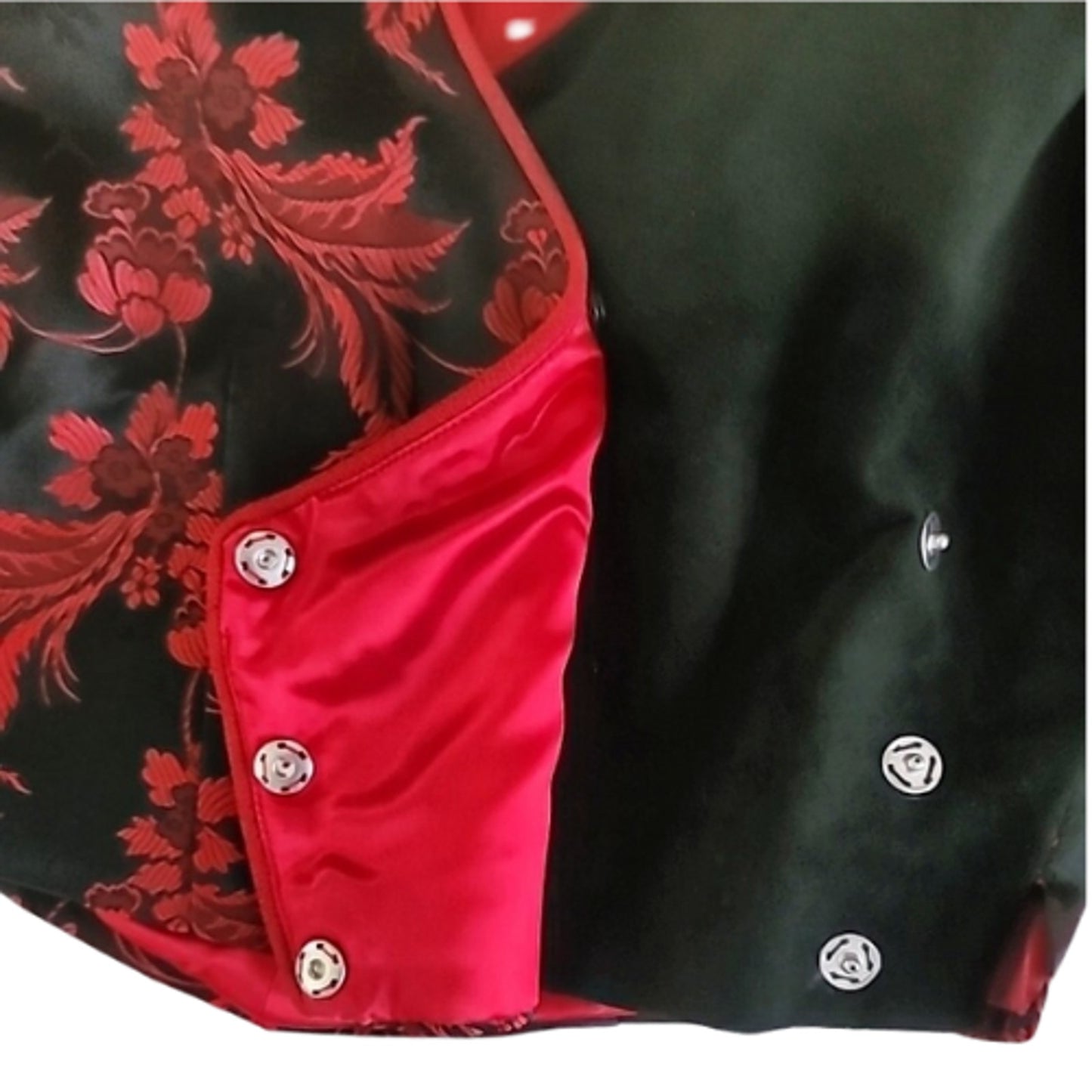 Show Season Custom Show Jacket Red Floral Leaves Pre-owned