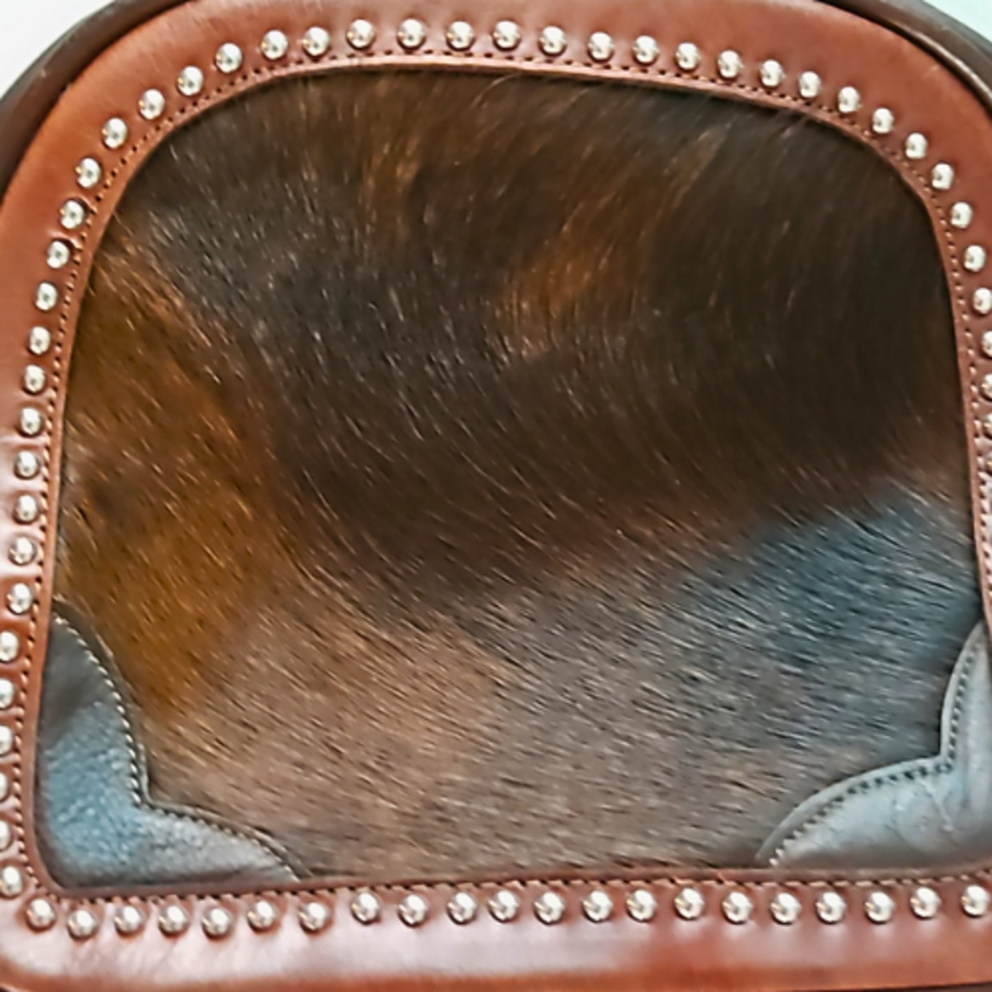 American West Genuine Leather and Hair On Cowhide Brown