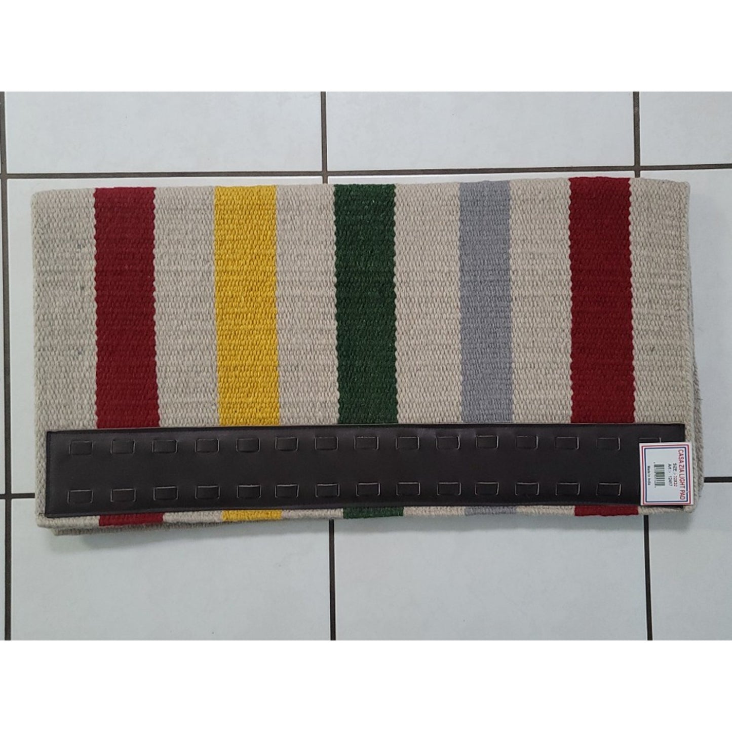 Casa Zia New Zealand Wool Saddle Blanket NEW Red Yellow Hunter Gray Red 32x32