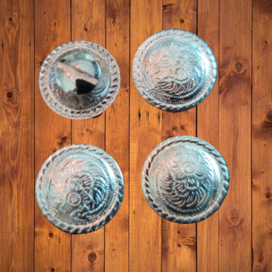 Action Company 3/4" Silver Plated Conchos Set of 4