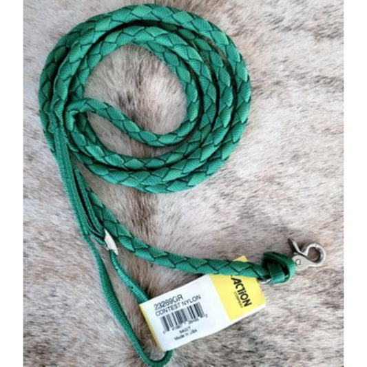 Action Company Barrel Reins Nylon Web Braided NEW Green