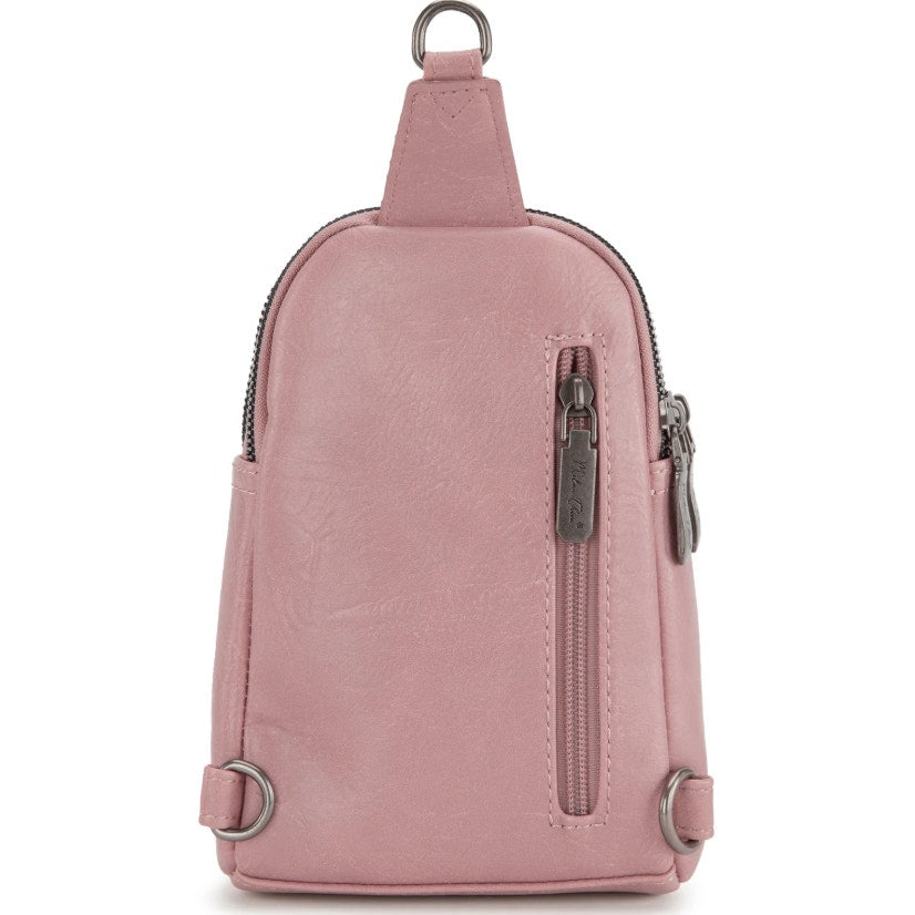Milan Chiva Montana West Sling Crossbody Bag NEW Pink