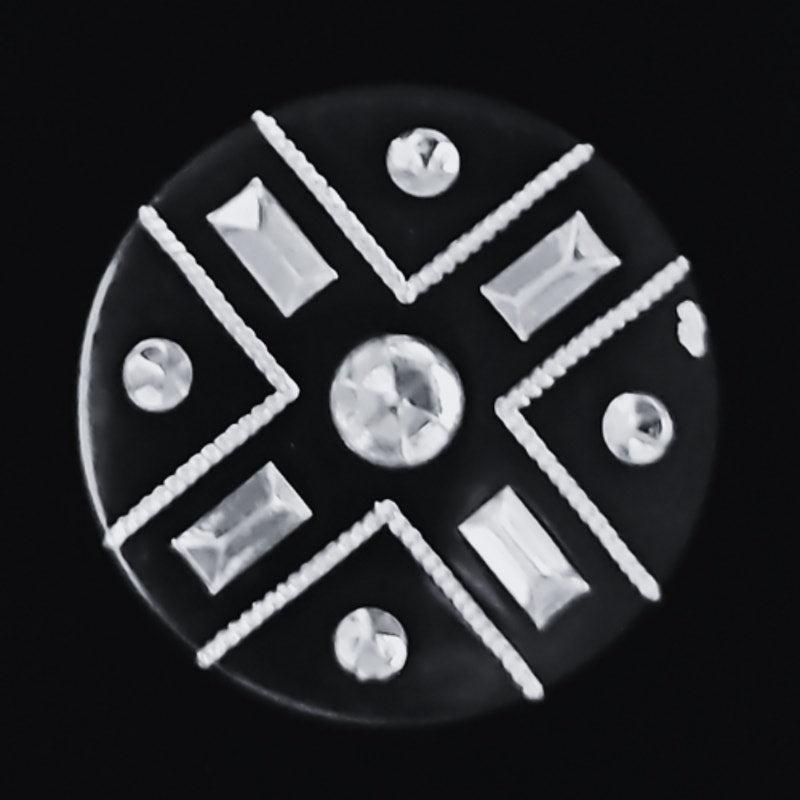 Magnetic Horse Show Number Pins Star Crossed Black & Rhinestones Set of 4 NEW