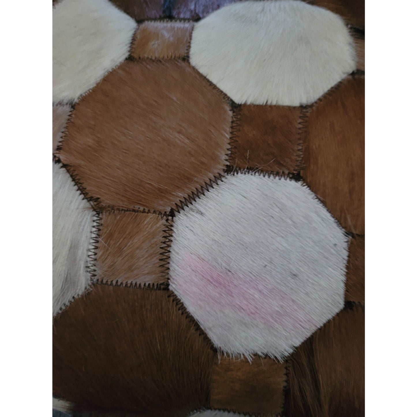 Western Hair On Cowhide Ladies Purse NEW Suede Back Whipstitch Pink Smudge