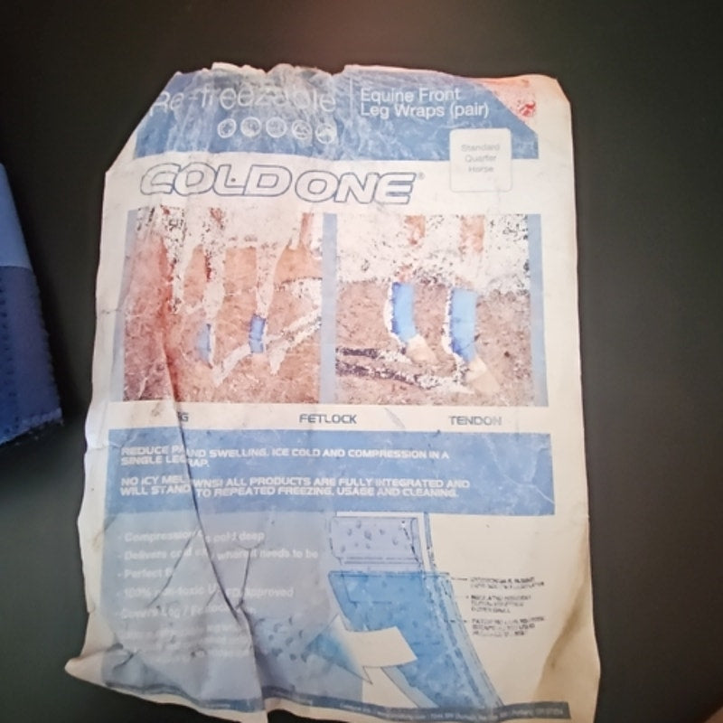 Cold One Front Leg Wraps Large Blue