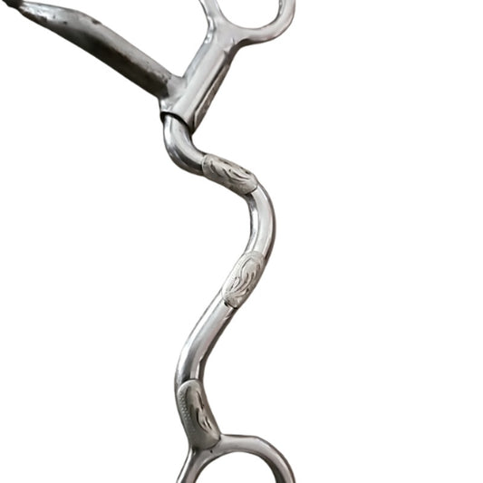 "S" Shank Western Show Bit Broken 4 3/4" Mouth Silver