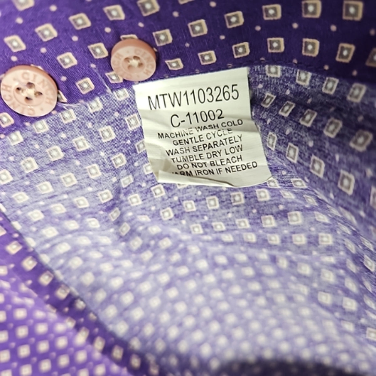 Cinch Mens Purple Boxed Long Sleeve Western Show Shirt Small