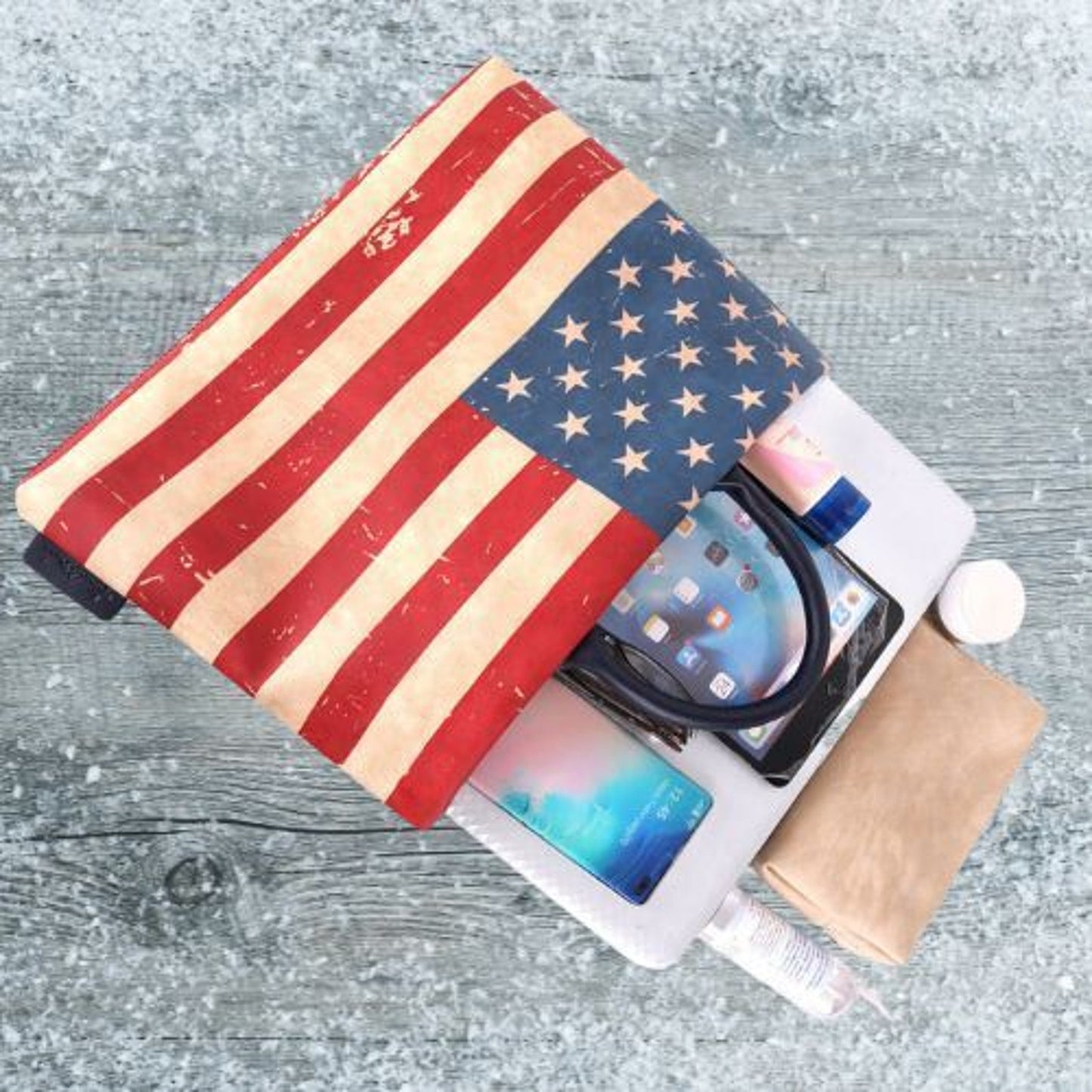 Montana West Waterproof USA Flag Laptop Sleeve Messenger Bag Computer Bag 15"