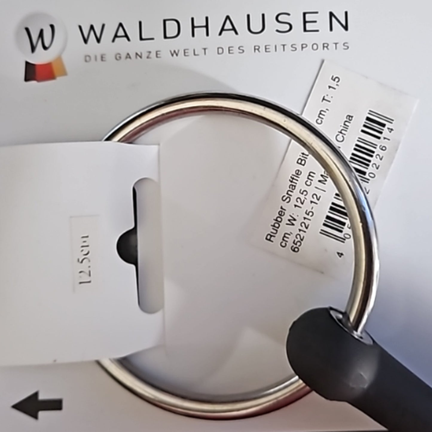 Waldhausen 5" Black Rubber Loose Ring English Horse Snaffle 5" New