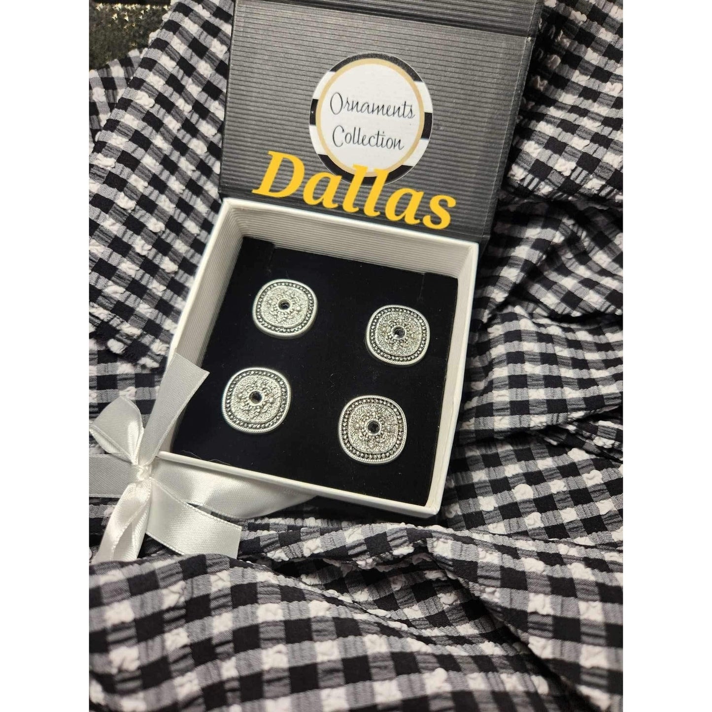 Magnetic Horse Show Number Pins Dallas Concho Set of 4 NEW