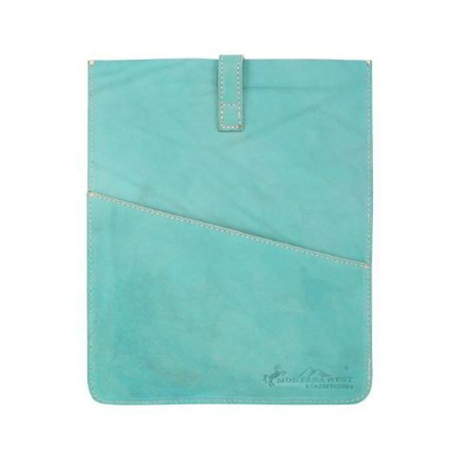 Montana West Tablet Slim Sleeve Turquoise Genuine Leather NEW
