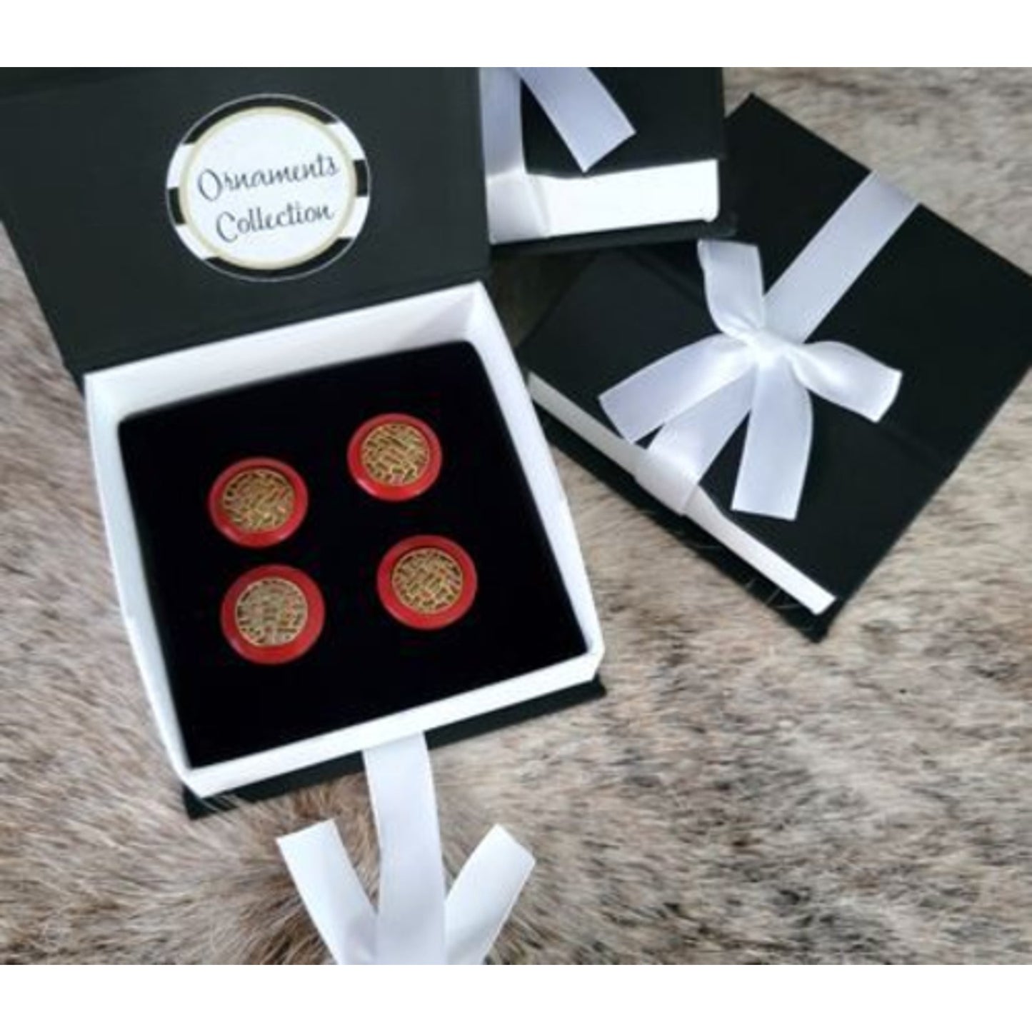Magnetic Horse Show Number Pins Red Haiku Set of 4 NEW