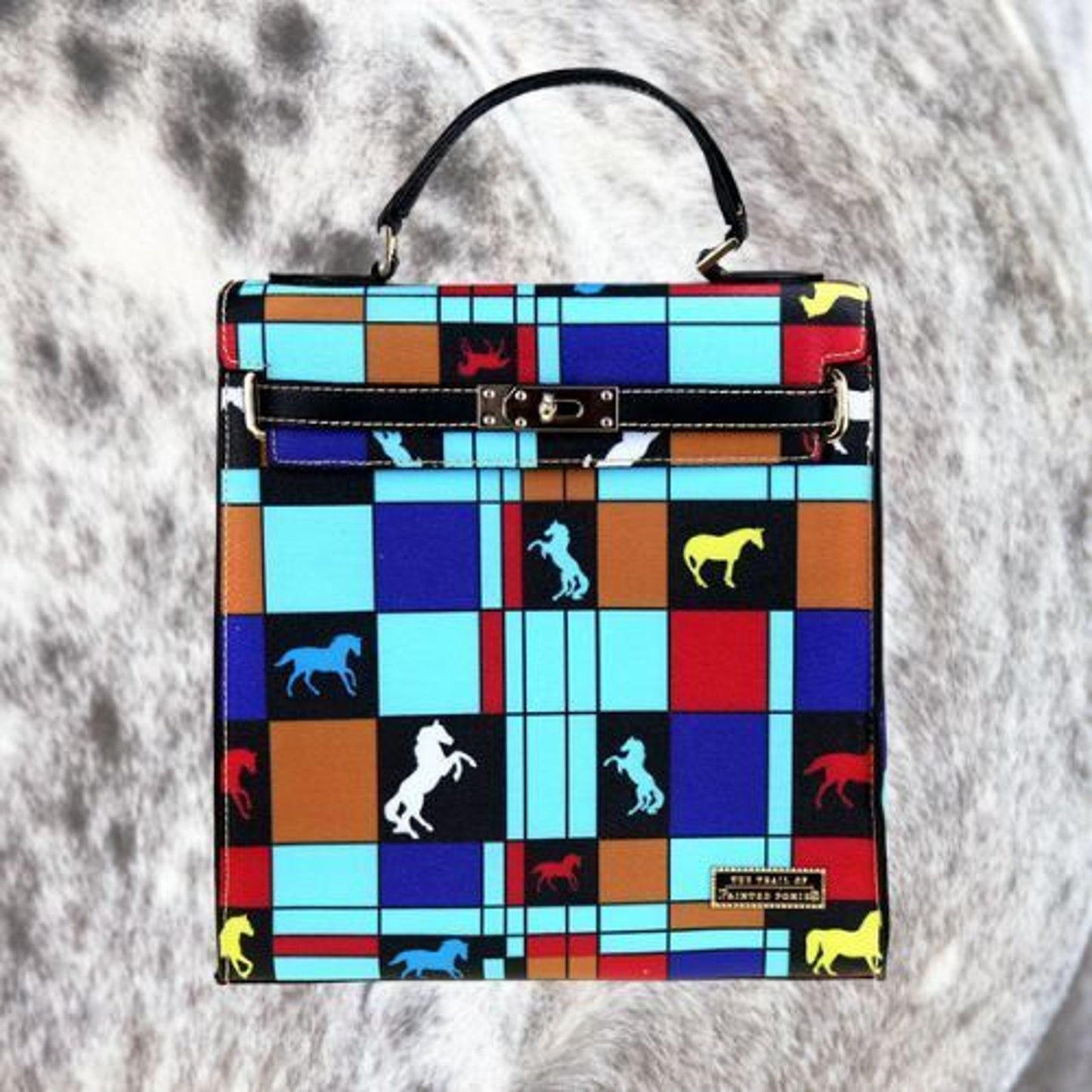 Trail of Painted Ponies Satchel Style Backpack Montana West NEW Turquoise