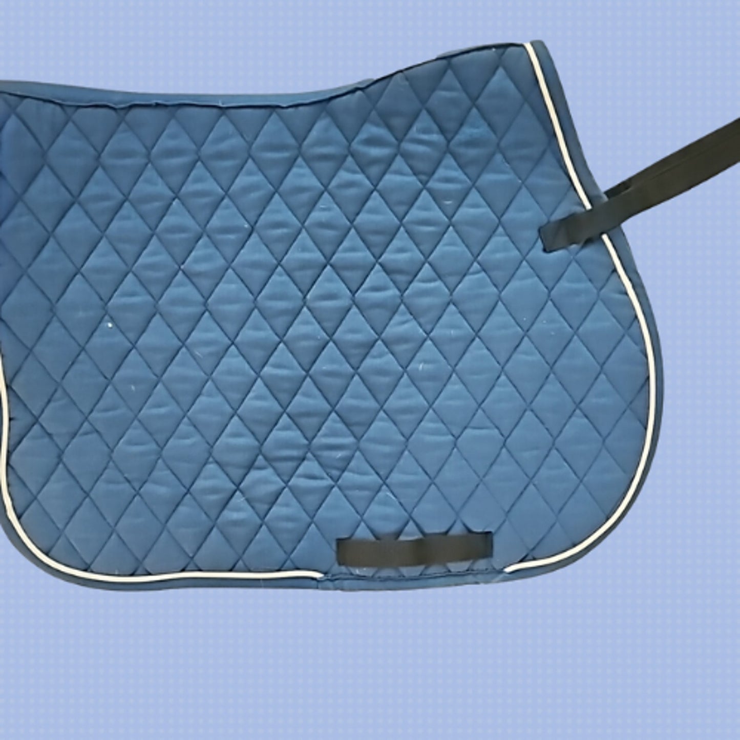 State Line All Purpose English Saddle Pad Blue Horse Size USED