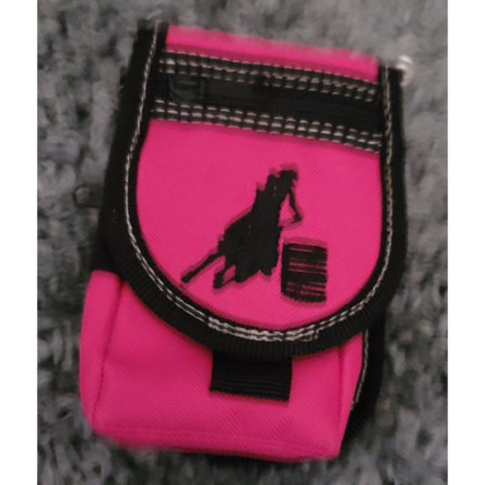 Abetta Nylon Cell Phone Carrier Pink Barrel Racer Clip or Belt Use