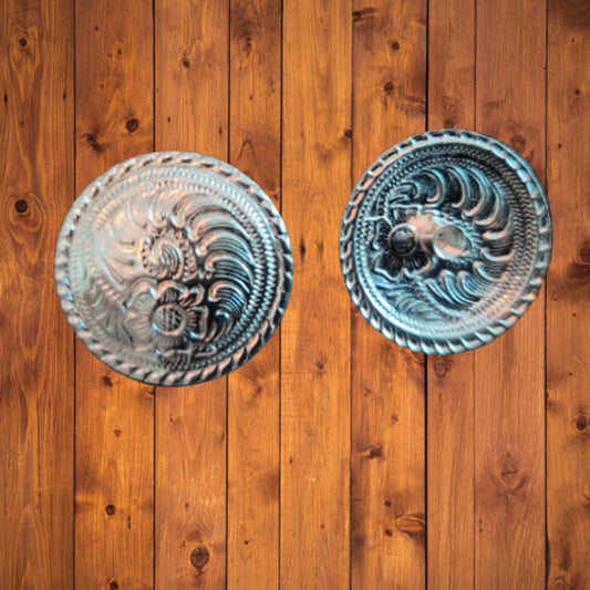 Action Company 1 1/4" Silver Plated Conchos Set of 2