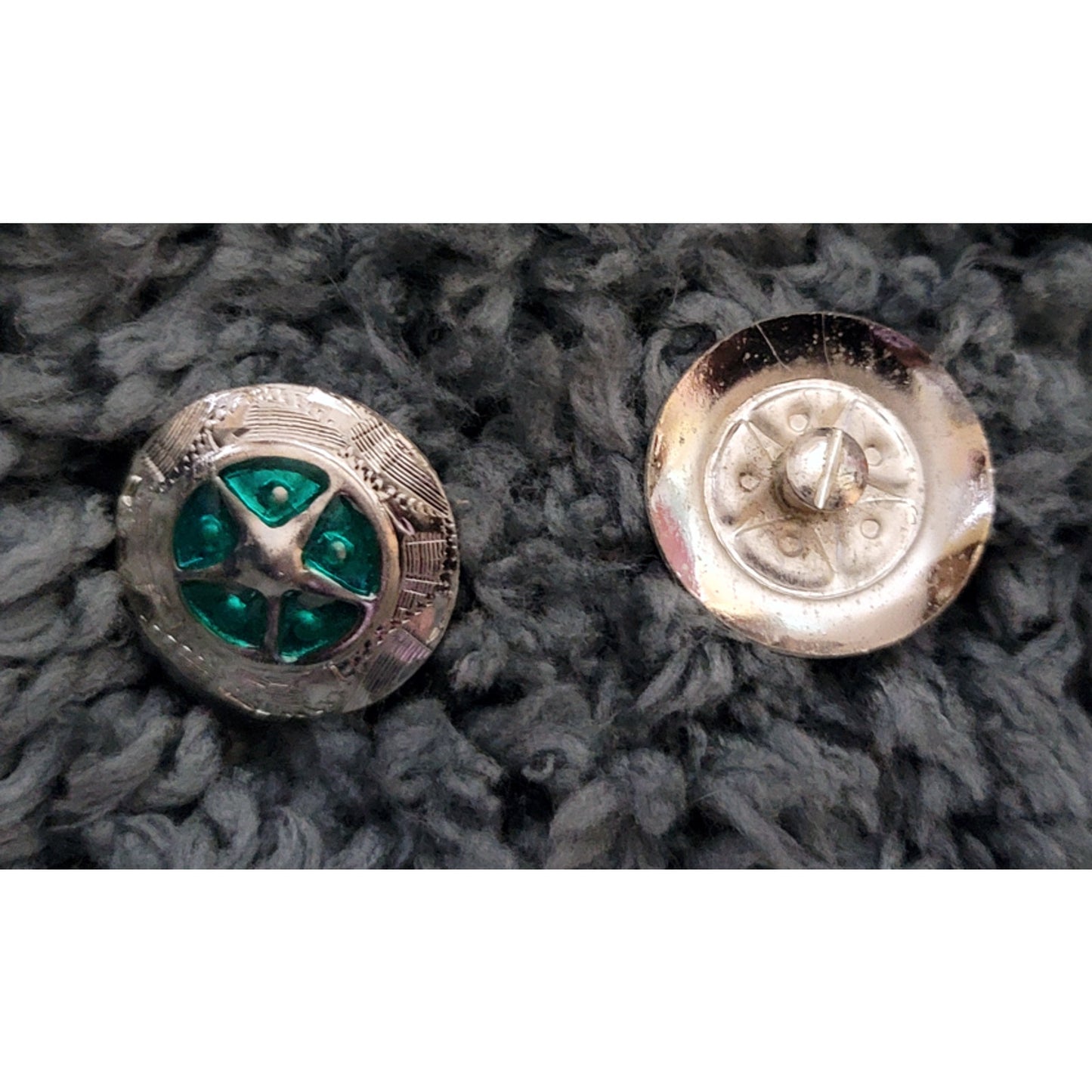 Silver Star Concho Turquoise enamel accent NEW by Action Company 1 1/2" Set of 4
