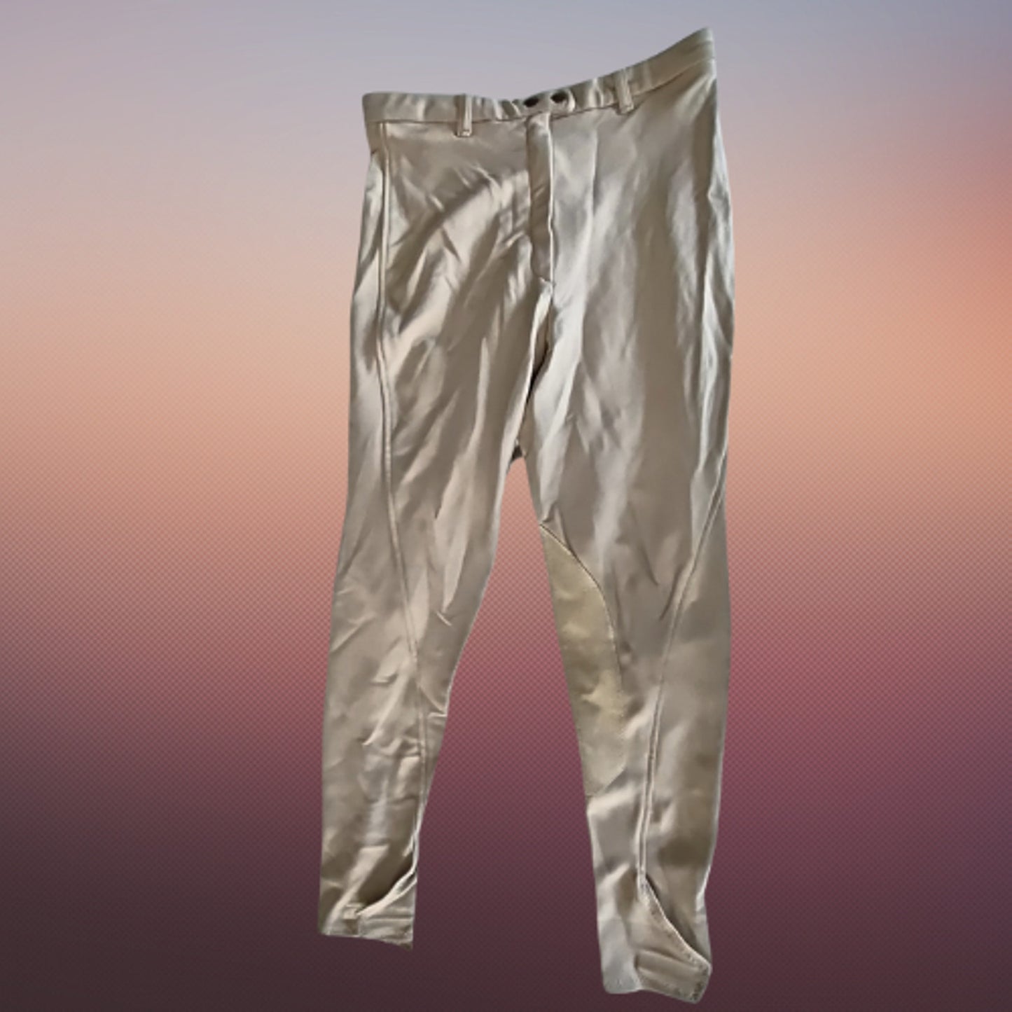 2 Pair Devon-Aire Tan Knee Patch Breeches Size 28 NEW