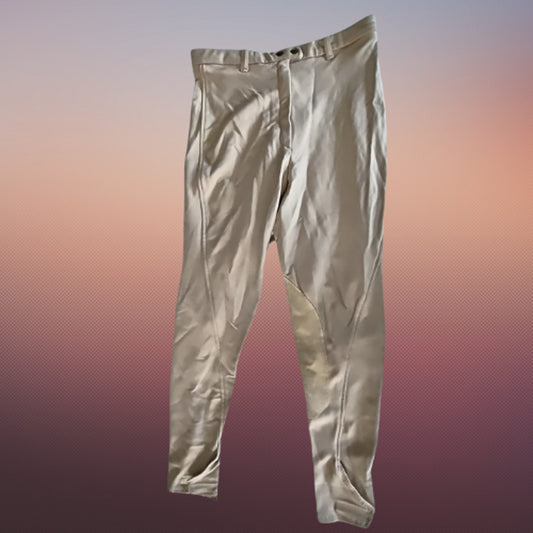 2 Pair Devon-Aire Tan Knee Patch Breeches Size 28 NEW