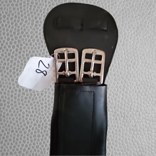 Black Dressage Girth Leather Size 28