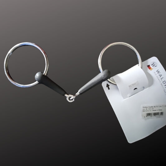 Waldhausen 5" Black Rubber Loose Ring English Horse Snaffle 5" New