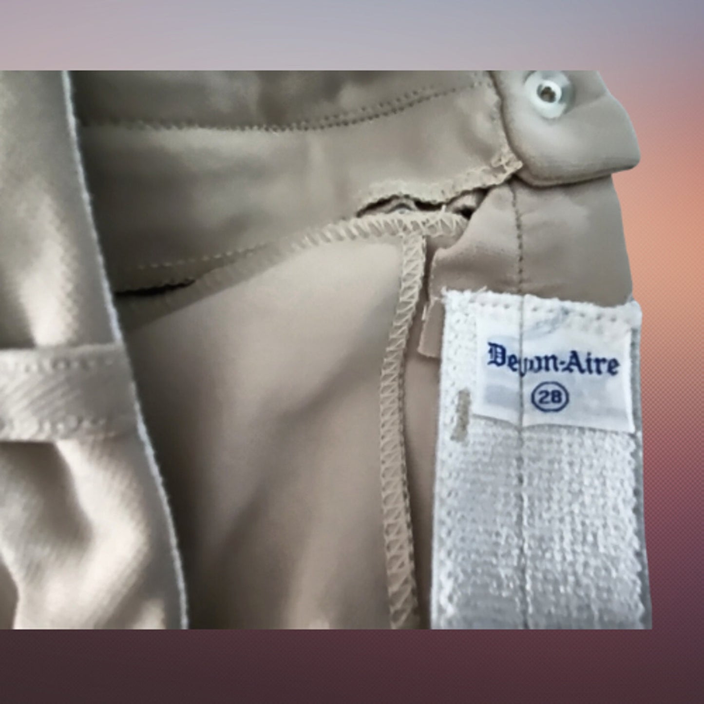 2 Pair Devon-Aire Tan Knee Patch Breeches Size 28 NEW