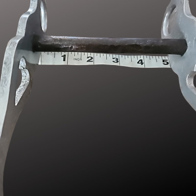 Antique Crockett Western Bit Aluminum Straight Mouth Heart