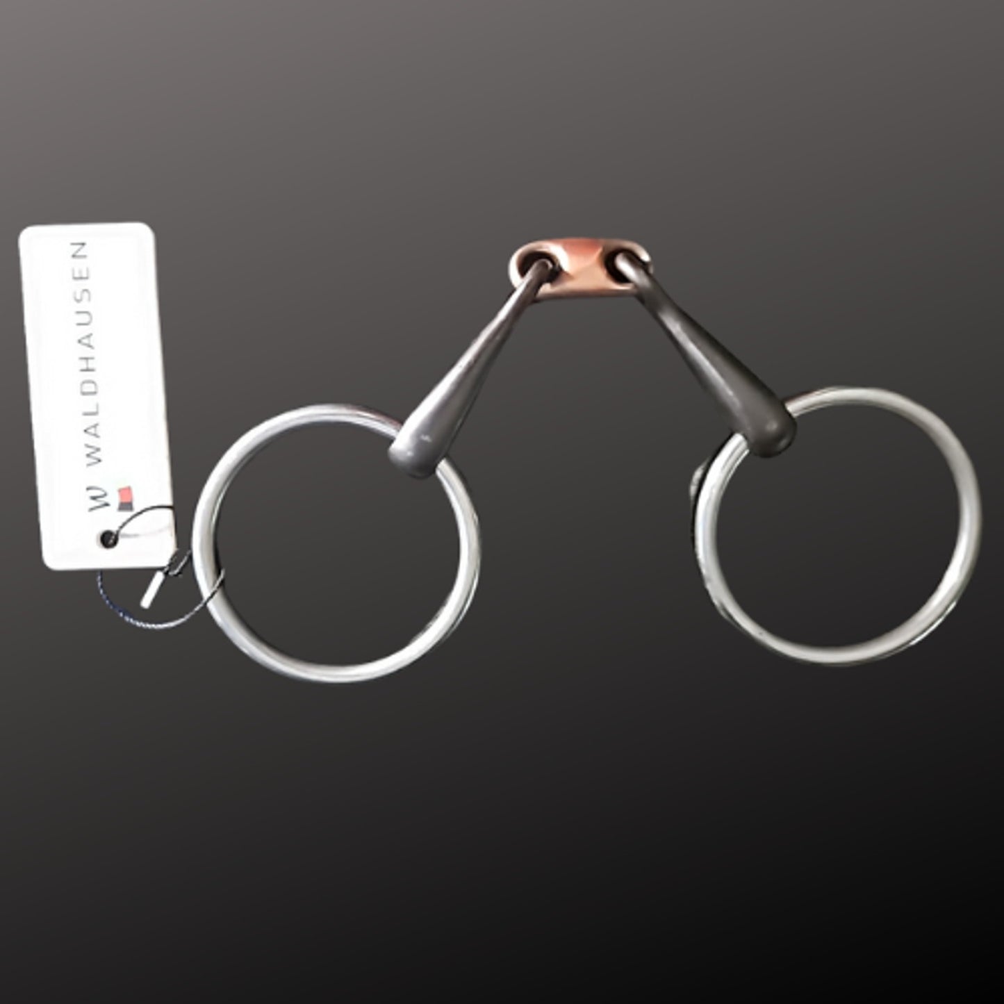 Waldhausen 5 1/4" Sweet Iron & Copper Double Jointed Dogbone Loose Ring Snaffle