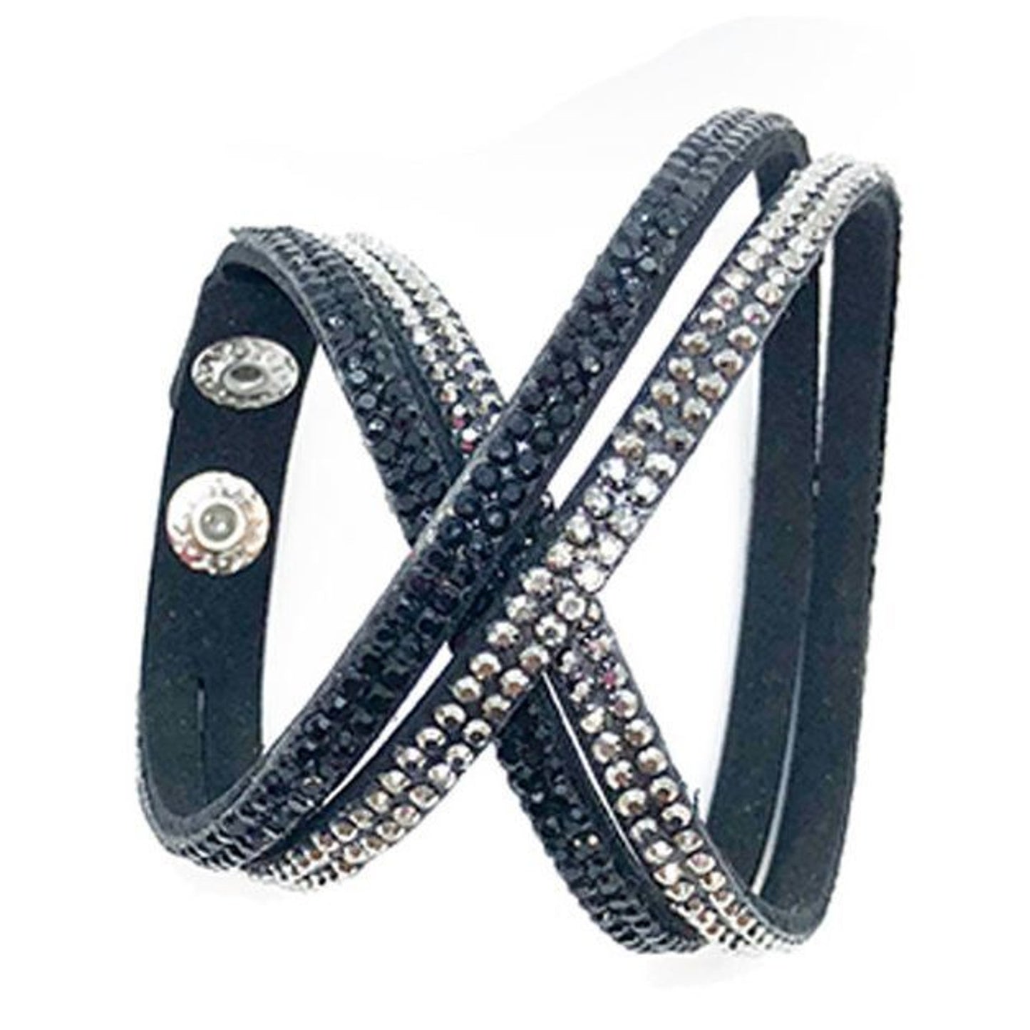 Black Infinity Snap Bracelet