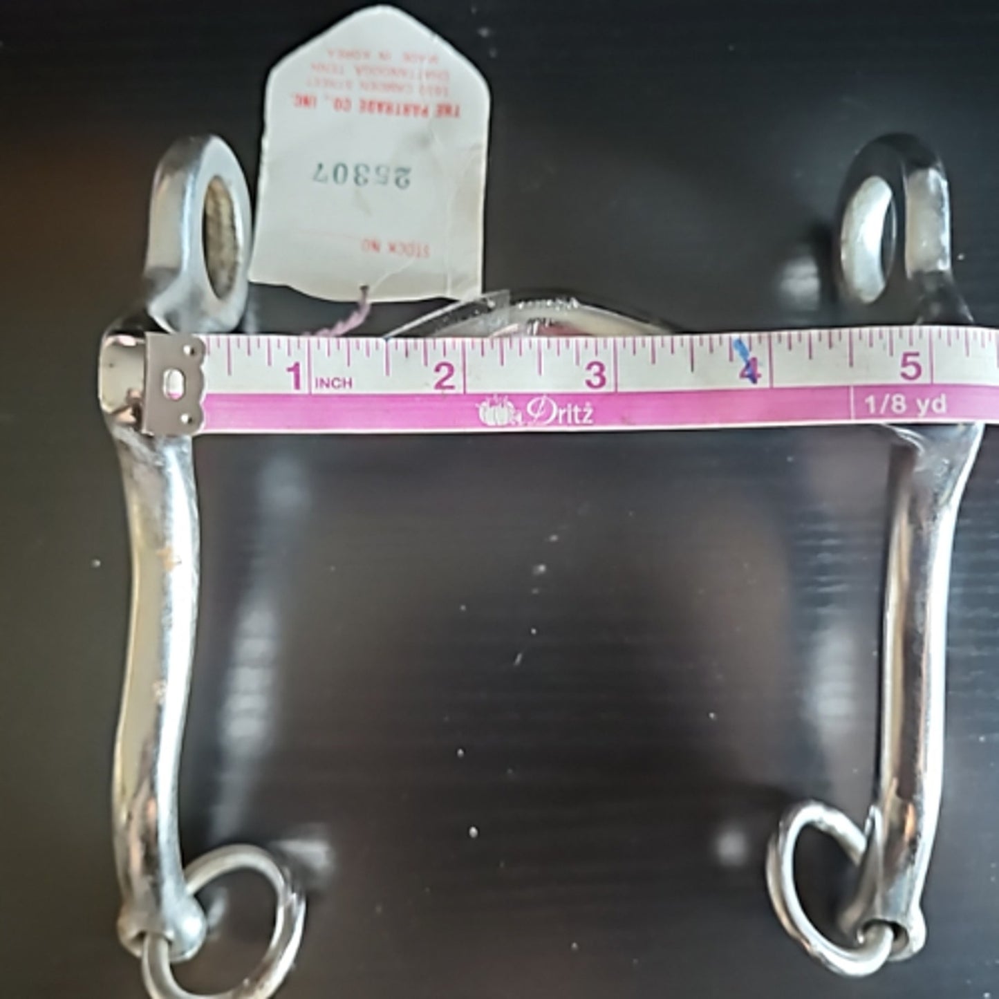 Partrade Stainless Western Horse Bit 5" Mouth NOS