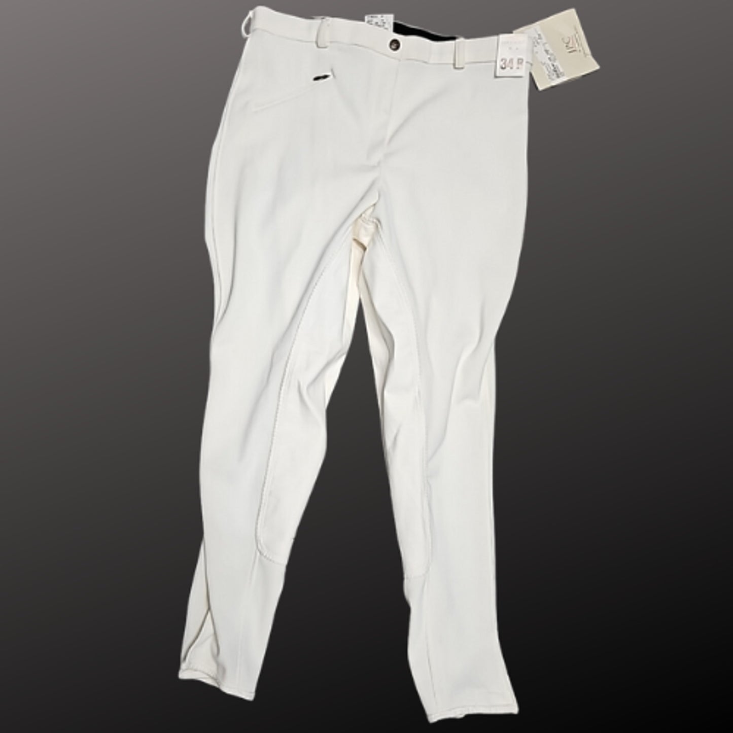 Tuffrider White Ribb Full Seat Ladies English Breeches 10051 Size 34R NWT