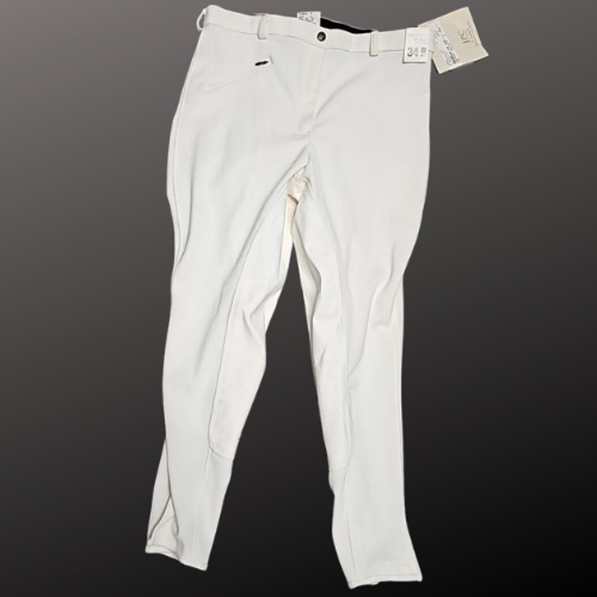 Tuffrider White Ribb Full Seat Ladies English Breeches 10051 Size 34R NWT