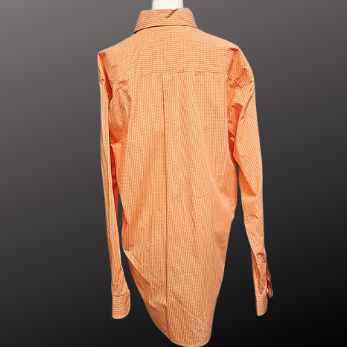Cinch Mens Orange Arrows Long Sleeve Western Show Shirt Size Small Pre-Loved