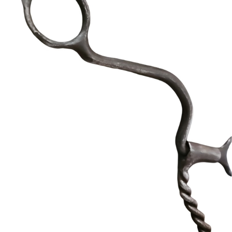 Wetern Twisted Wire Broken Mouth Bit Browned Steel 4 1/2" mouth