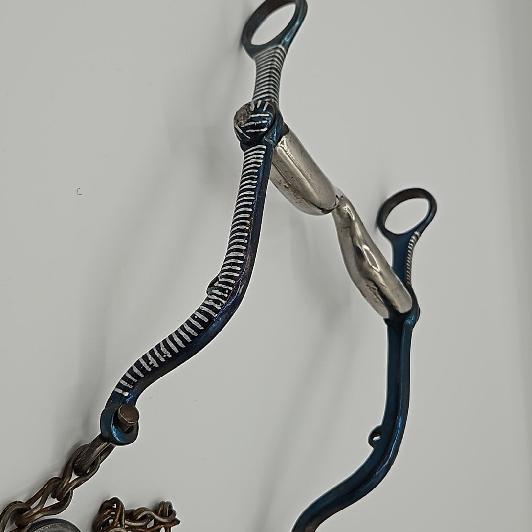 Hand Forged Western Horse Bit Low Port Rein Chains