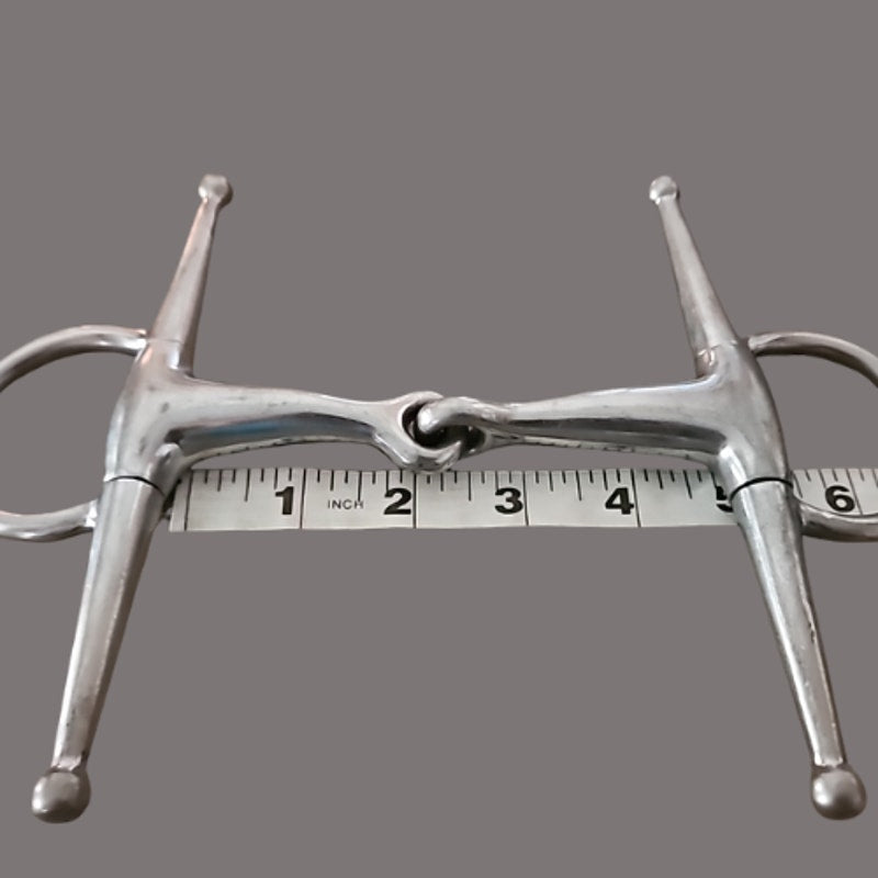 Stainless Steel Full Cheek Snaffle 4 1/2" Mouth 6 1/2" Cheek