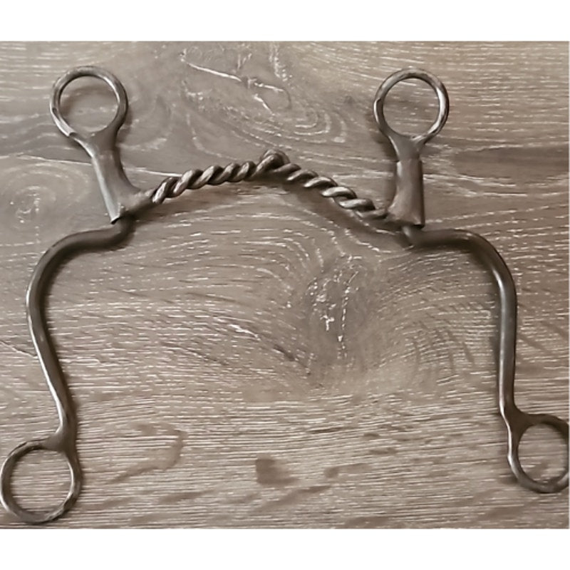 Wetern Twisted Wire Broken Mouth Bit Browned Steel 4 1/2" mouth