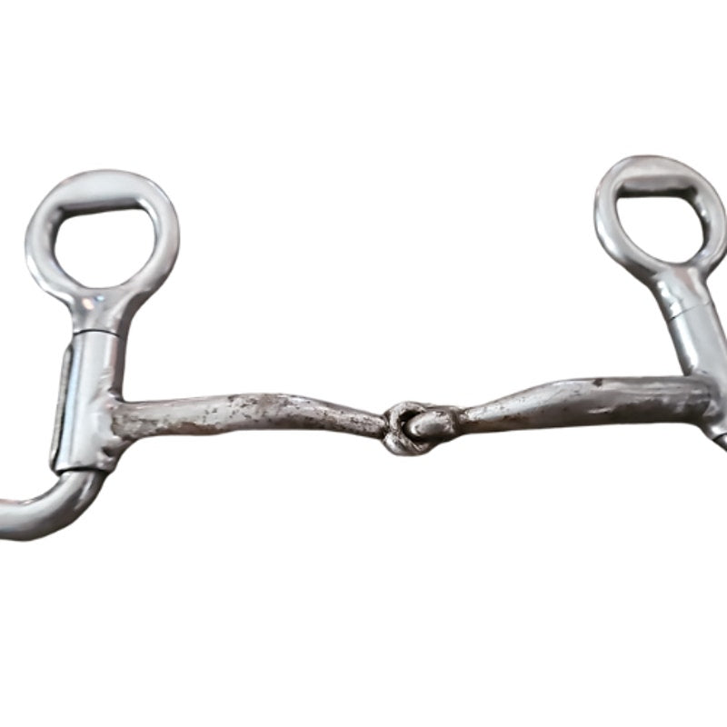 "S" Shank Western Show Bit Broken 4 3/4" Mouth Silver