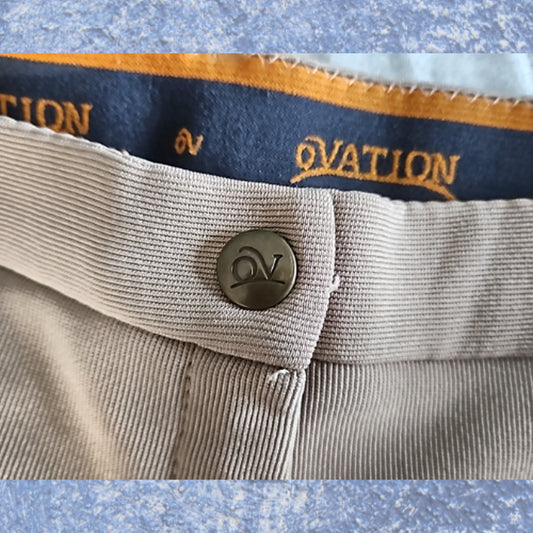 Ovation Tan Knee Patch Breeches Size 28R Pre-Owned