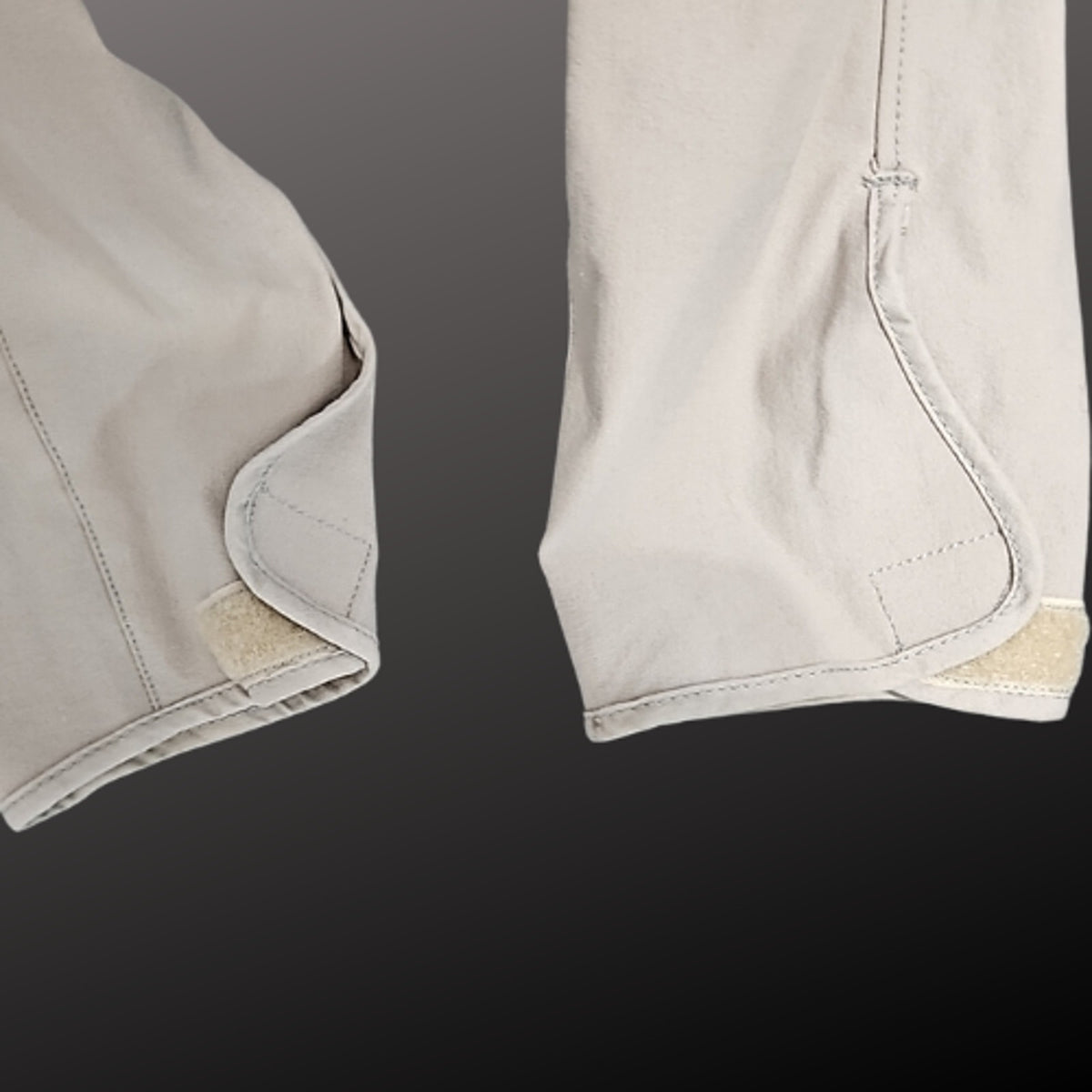 Romfh Full Seat Tan Gray English Breeches Size 34L Pre-Loved