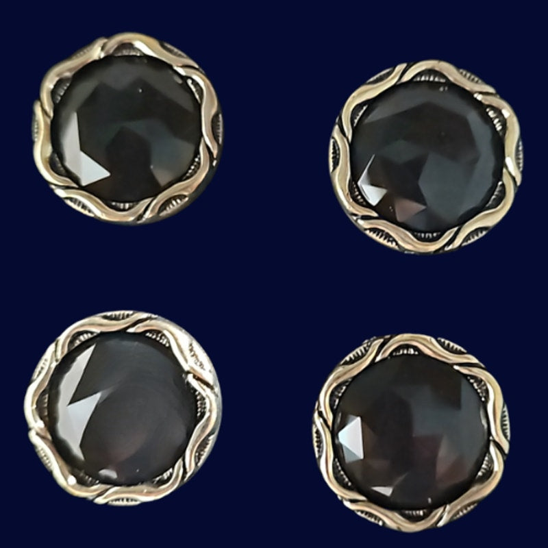 Magnetic Horse Show Number Pins Black Glam Concho Set of 4 NEW