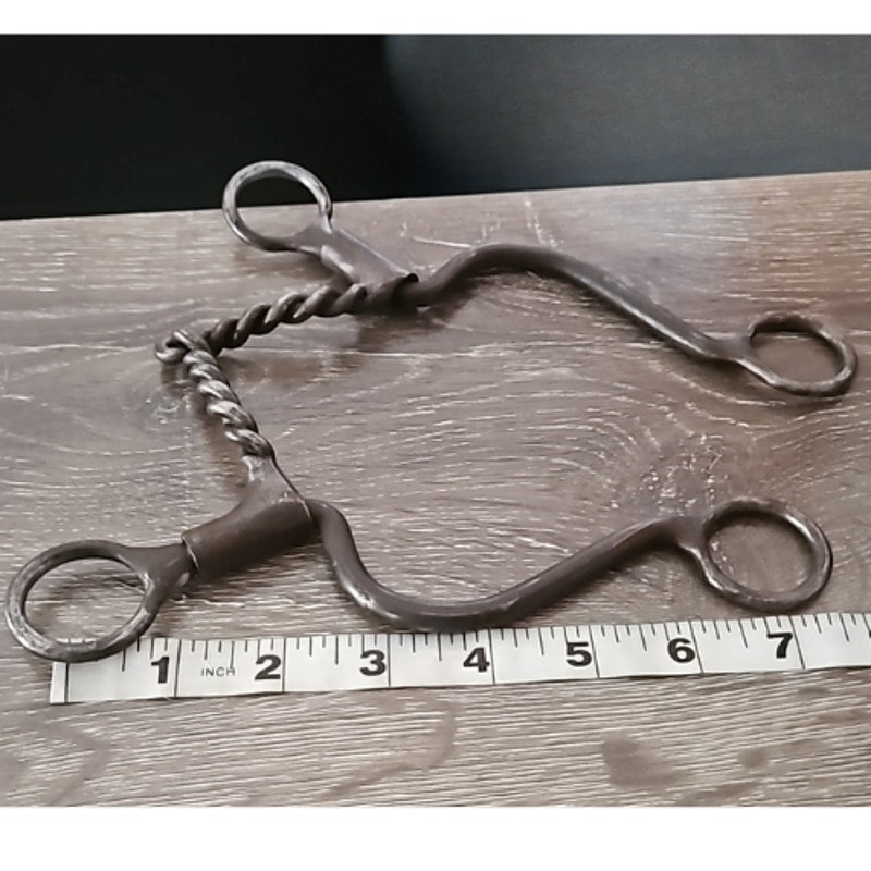 Wetern Twisted Wire Broken Mouth Bit Browned Steel 4 1/2" mouth