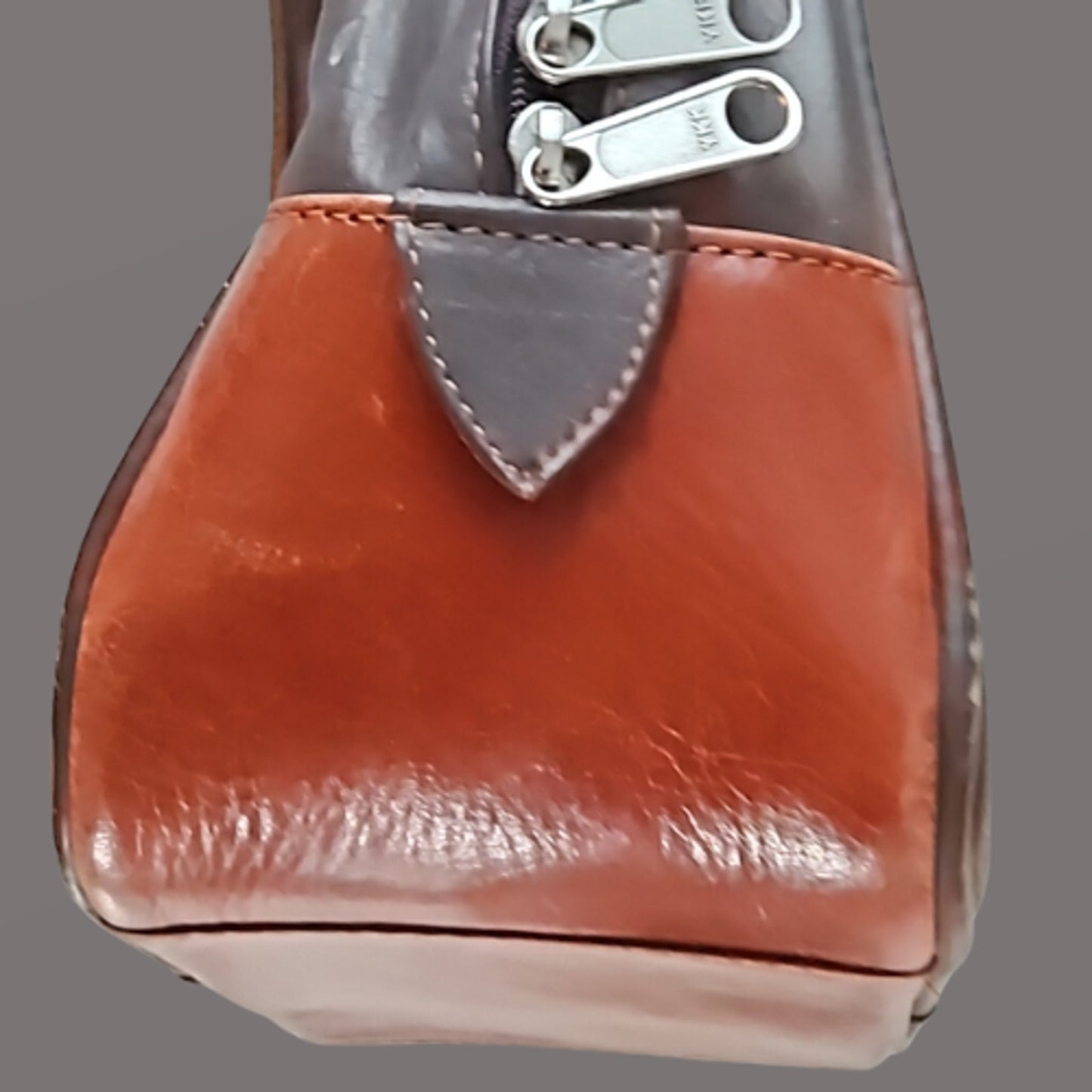 American West Genuine Leather and Hair On Cowhide Brown