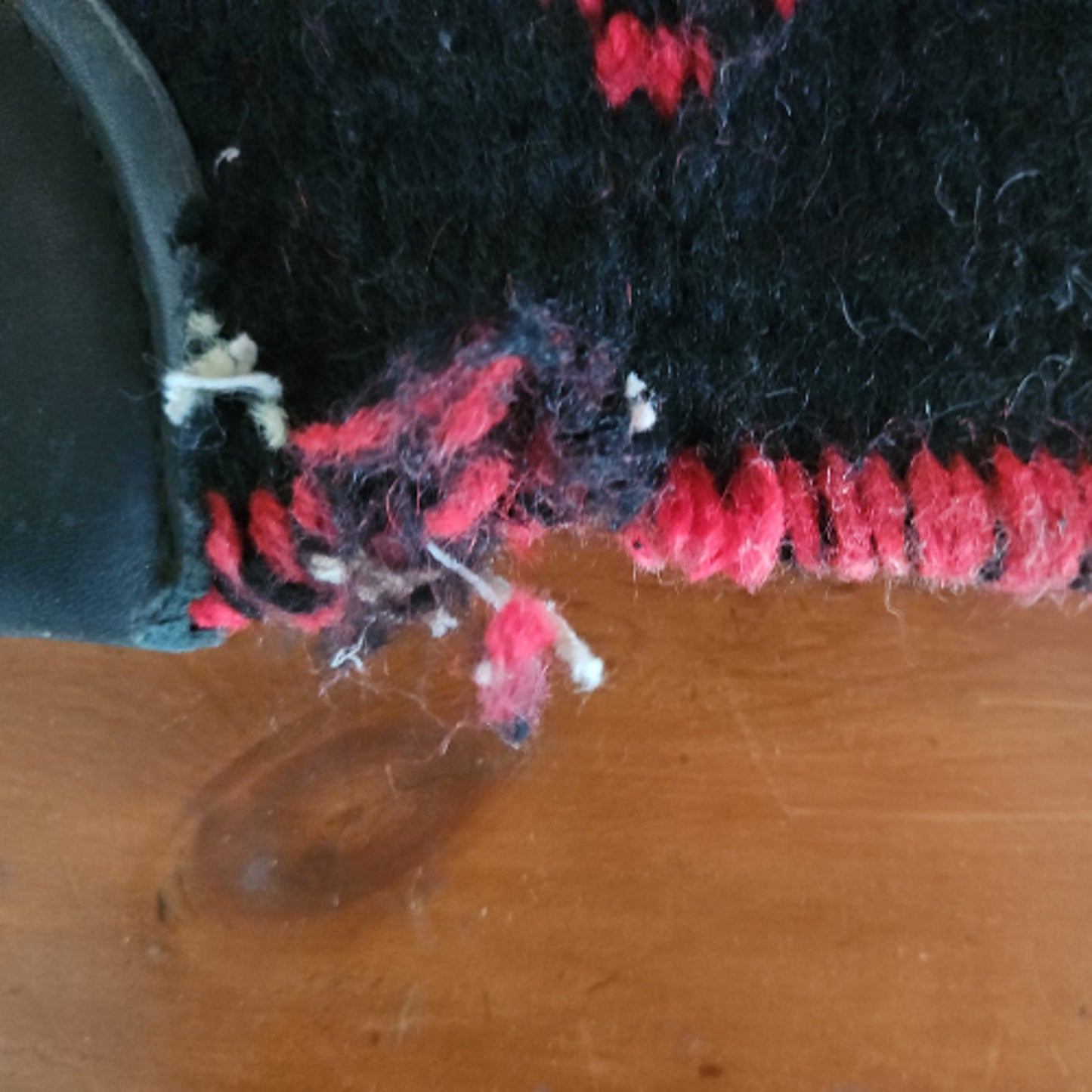 Harris Reversible Western Show Saddle Blanket Red Black 34 x 38 USED