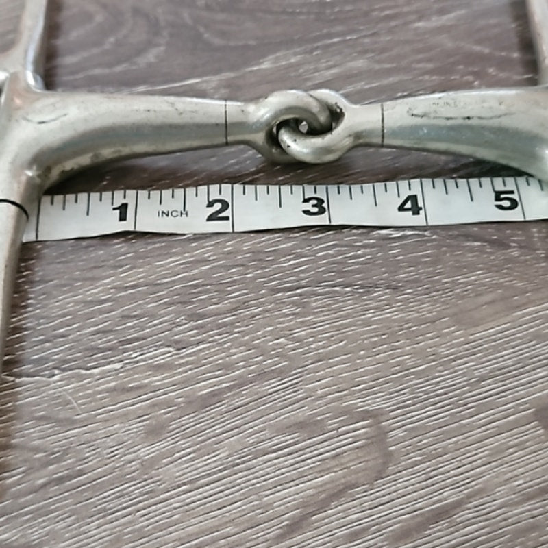 Stainless Full Cheek English Snaffle Bit 5" mouth